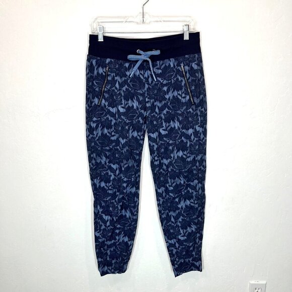 Athleta Trekkie North Jogger Ethereal Bloom flower print Size 6 Navy Blue nylon - Picture 3 of 11